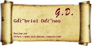 Gábriel Dénes névjegykártya