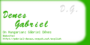 denes gabriel business card