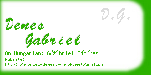 denes gabriel business card